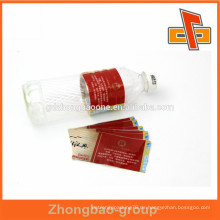 Kundenspezifische Kunststoff PVC-Material Mineralwasser Flasche Druck Etikett mit OEM Preis in Guangzhou